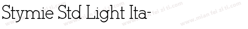 Stymie Std Light Ita字体转换
